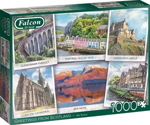 Afbeelding van het spelletje Falcon - Greetings from Scotland Puzzel (1000 stukjes)