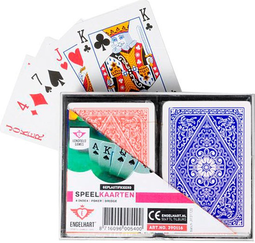 Speelkaarten in een Etui (deksel beschadigd)
