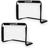 SportX Metalen Voetbaldoel set 2 goals 78x56x45cm
