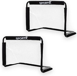 SportX Metalen Voetbaldoel set 2 goals 78x56x45cm