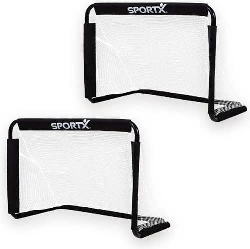 SportX Metalen Voetbaldoel set 2 goals 78x56x45cm