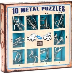 10 Metalen Puzzels Blauwe Editie