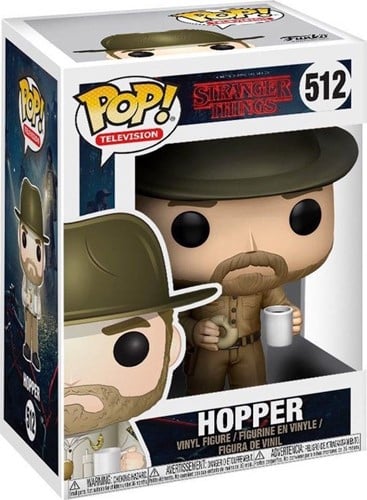 Funko Pop! - Stranger Things Hopper with Donut #512 (doos beschadigd)