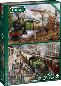 Afbeelding van het spel Falcon - Mail by Rail Puzzel (2 x 500 stukjes)