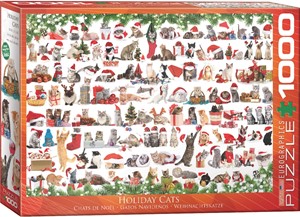 Afbeelding van het spelletje Holiday Cats Puzzel (1000 stukjes)