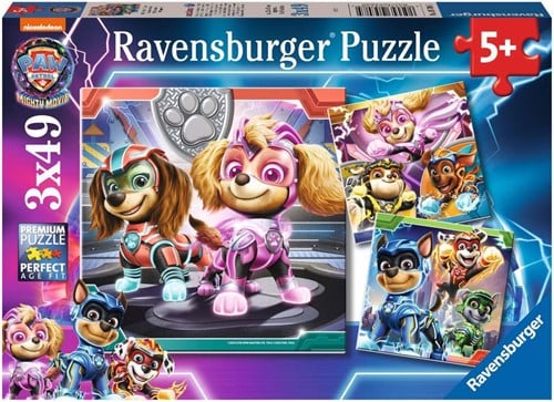 Paw Patrol - The Mighty Movie Puzzel (3x49 stukjes)