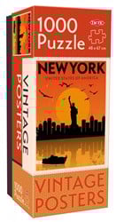 Vintage Cities - New York Poster Puzzel (1000 stukjes)