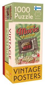 Afbeelding van het spelletje Vintage - Retro Movie Collection Poster Puzzel (1000 stukjes)