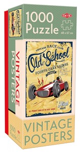 Afbeelding van het spelletje Vintage - Old School Gear Racers Poster Puzzel (1000 stukjes)