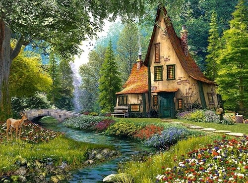 Toadstool Cottage Puzzel (2000 stukjes)-2