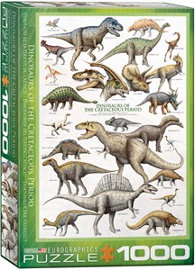 Afbeelding van het spelletje Dinosaurs of the Cretaceous Puzzel (1000 stukjes)