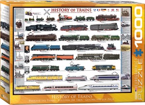 Afbeelding van het spelletje History of Trains Puzzel (1000 stukjes)