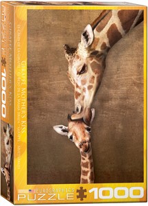 Afbeelding van het spelletje Giraffe Mother's Kiss Puzzel (1000 stukjes)