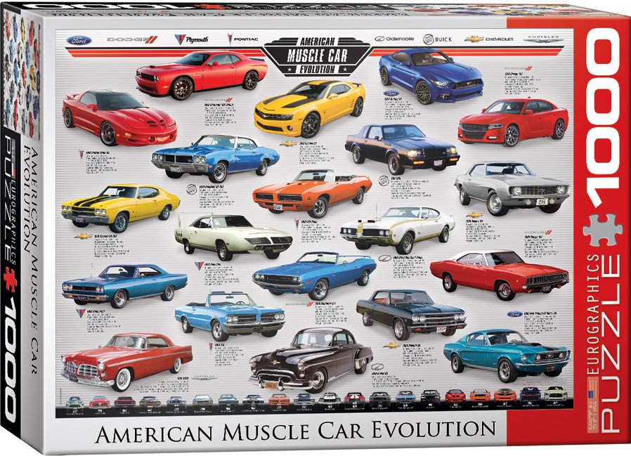 omverwerping Visa Gelijkwaardig American Muscle Car Evolution Puzzel (1000 stukjes) - kopen bij  Spellenrijk.nl