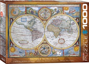 Thumbnail van een extra afbeelding van het spel Antique World Map Puzzel (1000 stukjes)