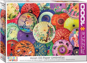 Thumbnail van een extra afbeelding van het spel Asian Oil Paper Umbrellas Puzzel (1000 stukjes)