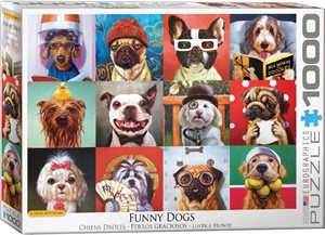 Afbeelding van het spelletje Funny Dogs Puzzel (1000 stukjes)