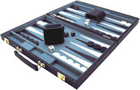 Backgammon Koffer Zwart effen (38 cm)-2