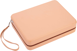 Portable Backgammon met Afsluitrits (Beige)