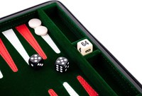 Portable Backgammon met Afsluitrits (Zwart)-2