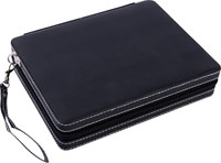 Portable Backgammon met Afsluitrits (Zwart)-3