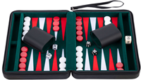 Portable Backgammon met Afsluitrits (Zwart)-2