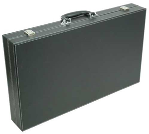 Backgammon Koffer Zwart - Groen 53 cm