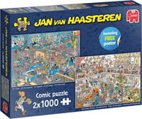 Jan van Haasteren - Hoe Je Niet Moet Klussen Puzzel (2x1000 stukjes)