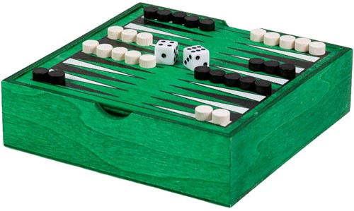 Backgammon in houten box-2