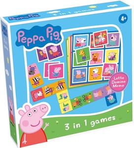 Peppa Pig 3-in-1 (Memo, Lotto en Domino)