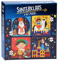 Sinterklaas - 4 in 1 puzzel (4, 6, 9 en 12 stukjes)