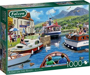 Afbeelding van het spelletje Falcon - A Day on the River Puzzel (1000 stukjes)