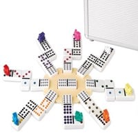 Mexican Train Domino in Aluminium Koffer (Dubbel 12)-2