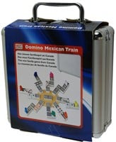 Mexican Train Domino in Aluminium Koffer (Dubbel 12)