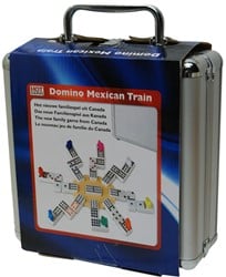 Mexican Train Domino in Aluminium Koffer (Dubbel 12)
