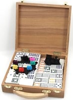 Mexican Train Domino Dubbel 12 - Deluxe Houten Koffer
