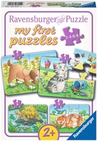 My First Puzzle - Schattige huisdieren Puzzel (4 in 1)