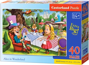 Thumbnail van een extra afbeelding van het spel Alice in Wonderland Puzzel (40 MAXI stukjes)