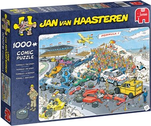 Afbeelding van het spelletje Jan van Haasteren - Formule 1, De Start Puzzel (1000 stukjes)