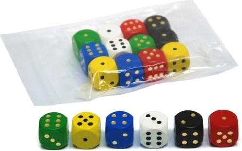 Weible Spiele 05207 - acryl kubussen, 7 mm, 100 stuks, ivoorkleurig