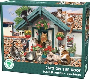 Afbeelding van het spelletje Cats on the Roof Puzzel (1000 stukjes)
