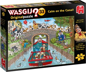 Afbeelding van het spelletje Wasgij Original 33 - Kalm op het kanaal! Puzzel (1000 stukjes)