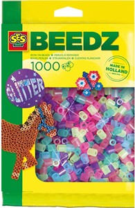 Afbeelding van het spelletje SES - Strijkkralen Glitter Mix (1000 stuks)