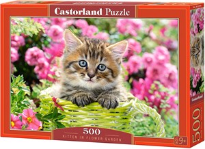 Afbeelding van het spel Kitten in Flower Garden Puzzel (500 stukjes)