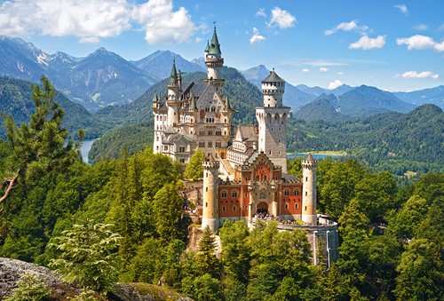 View of the Neuschwanstein Castle, Germany Puzzel (500 stukjes)-2