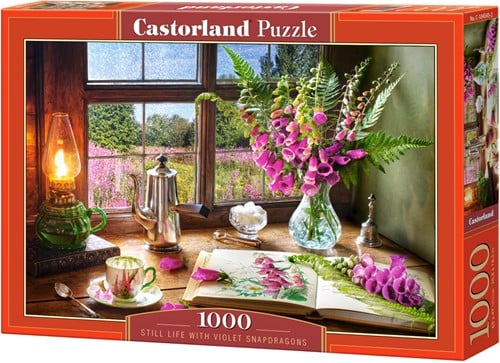 Still Life with Violet Snapdragons Puzzel (1000 stukjes)