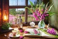 Still Life with Violet Snapdragons Puzzel (1000 stukjes)-2
