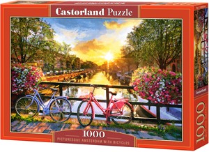 Afbeelding van het spelletje Picturesque Amsterdam with Bicycles Puzzel (1000 stukjes)