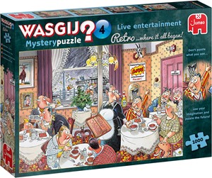 Afbeelding van het spelletje Wasgij Retro Mystery 4 - Live Entertainment! Puzzel (1000 stukjes)