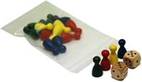 Houten Pionnen / Dobbelstenen Set-2